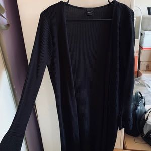 Long black cardigan